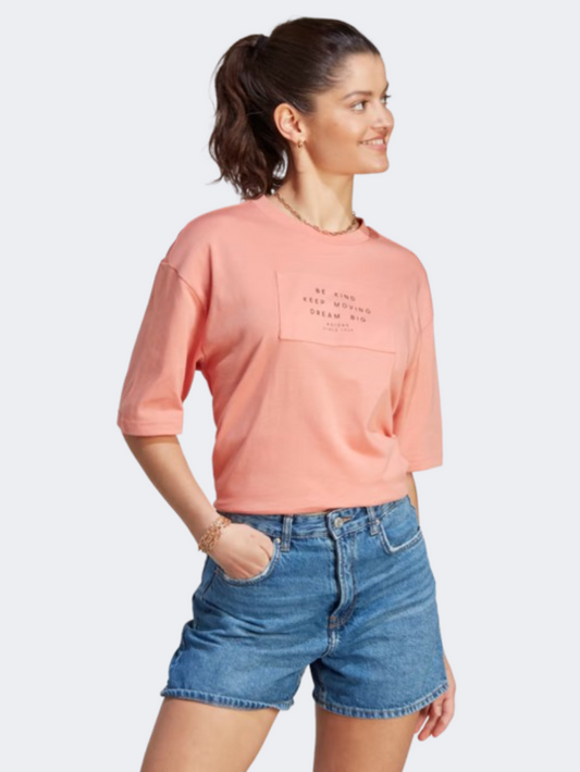 Adidas Lounge Women Sportswear T-Shirt Wonder Clay