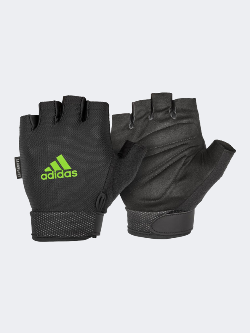 Adidas Accessories Essential Adjustable Fitness Gloves Black/Green