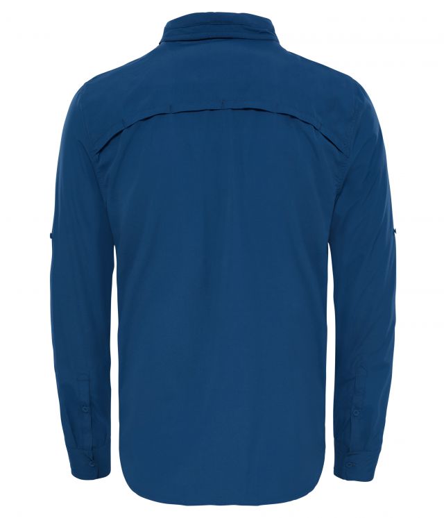 The North Face Men&#39;s Lifestyle L/S Sequoia Shirts Blue T92Xjw-Hdc
