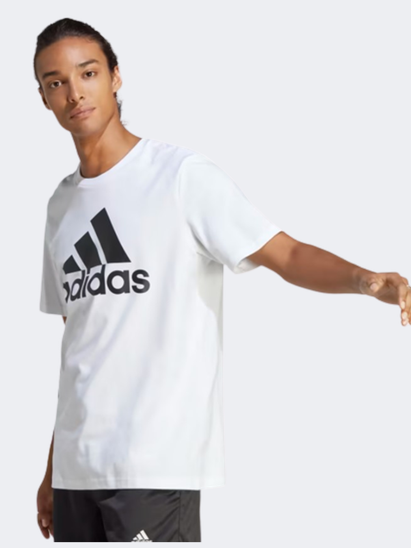 Adidas Essentials Big Logo Men Sportswear T-Shirt White