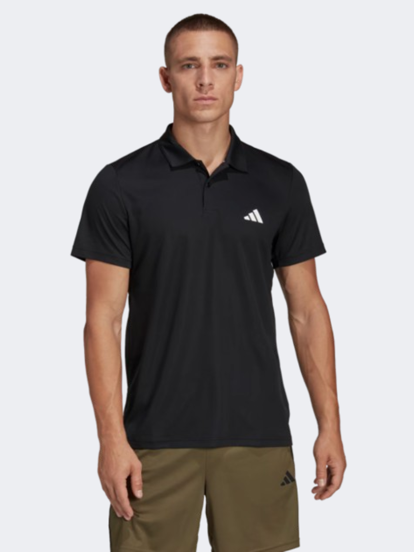 Adidas Essential Base Men Training Polo Short Sleeve Black/White