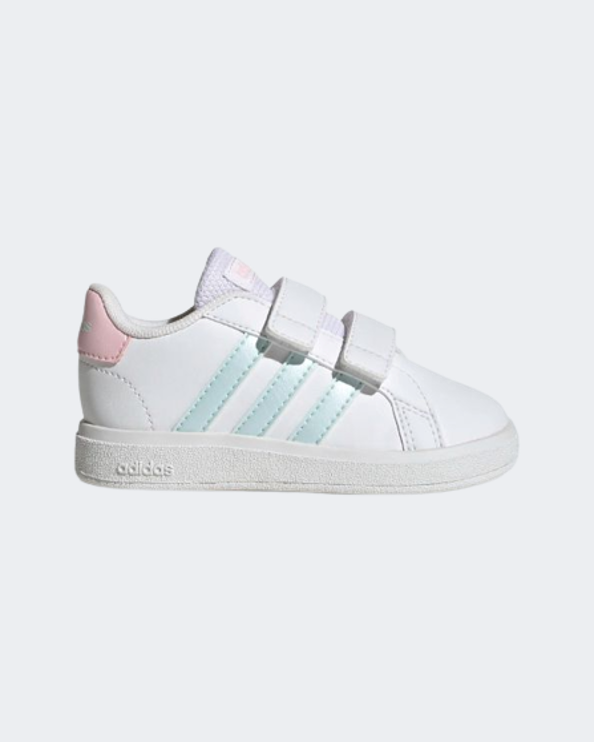 Adidas Grand Court Infant-Girls Sportswear Shoes White/Turquoise Gx7160