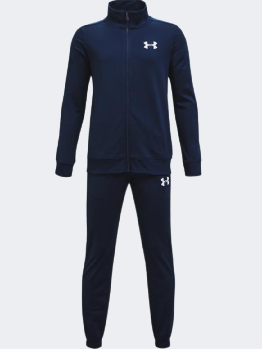 Under Armour Knit Boys Training Suit Academy/White