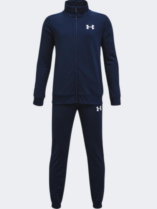 Under Armour Knit Boys Training Suit Academy/White