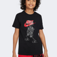Nike Boxy Boys Lifestyle T-Shirt Black/Red/White