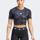 Adidas Tf Print  Women Training T-Shirt Black/Carbon