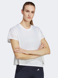 تيشيرت تدريب نسائي Adidas Hiit Aeroready Quickburn أبيض
