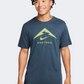 Nike Trail Logo Men Running T-Shirt Thunder Blue/Lime