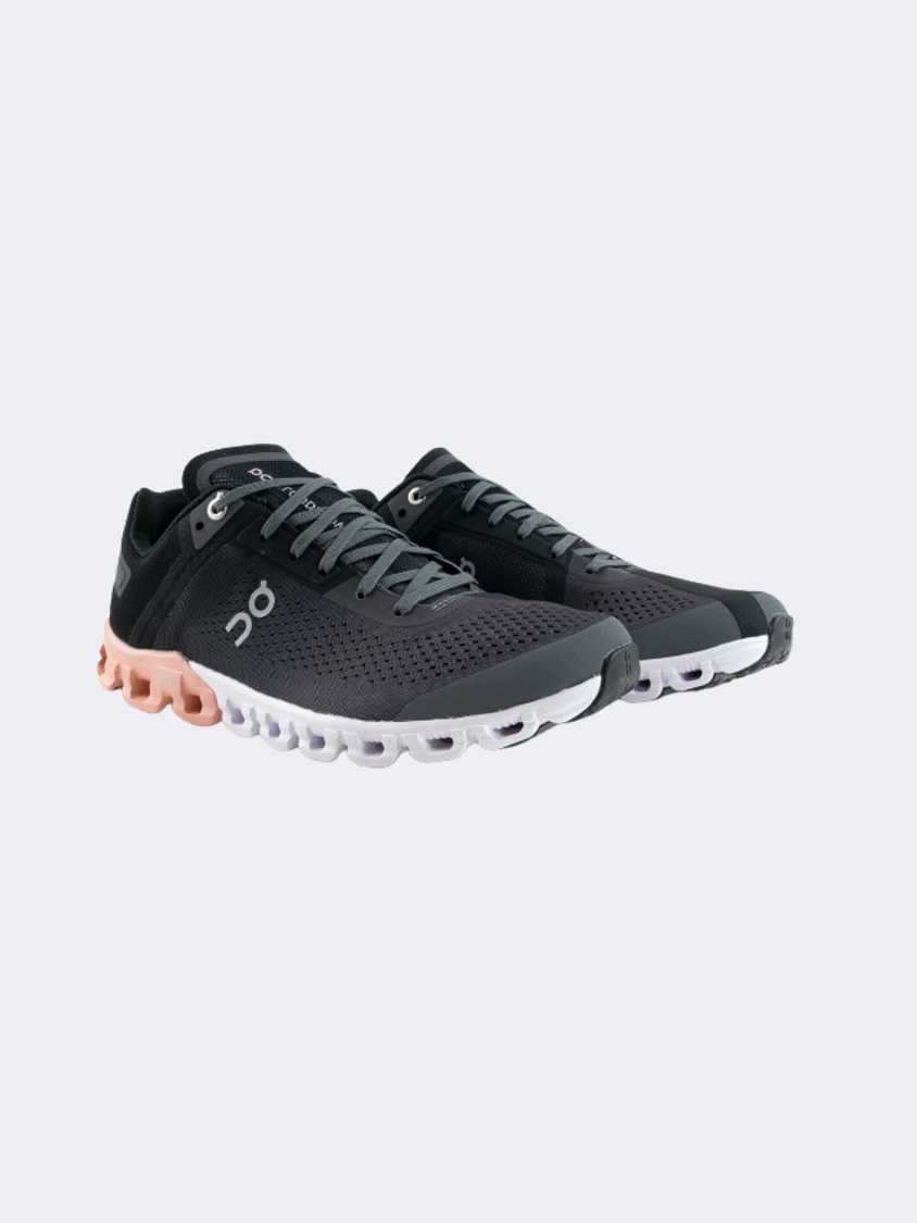 On Cloudflow Women Running Shoes Black/Rose – Mike Sport Iraq