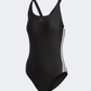 Adidas Athly V 3-Stripes Women Swim Monokini Black/White