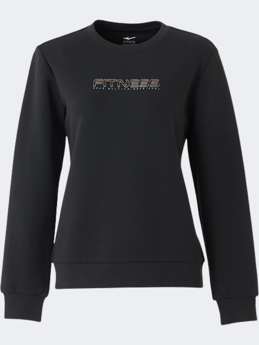 Erke Pullover Women Lifestyle Sweatshirt Black