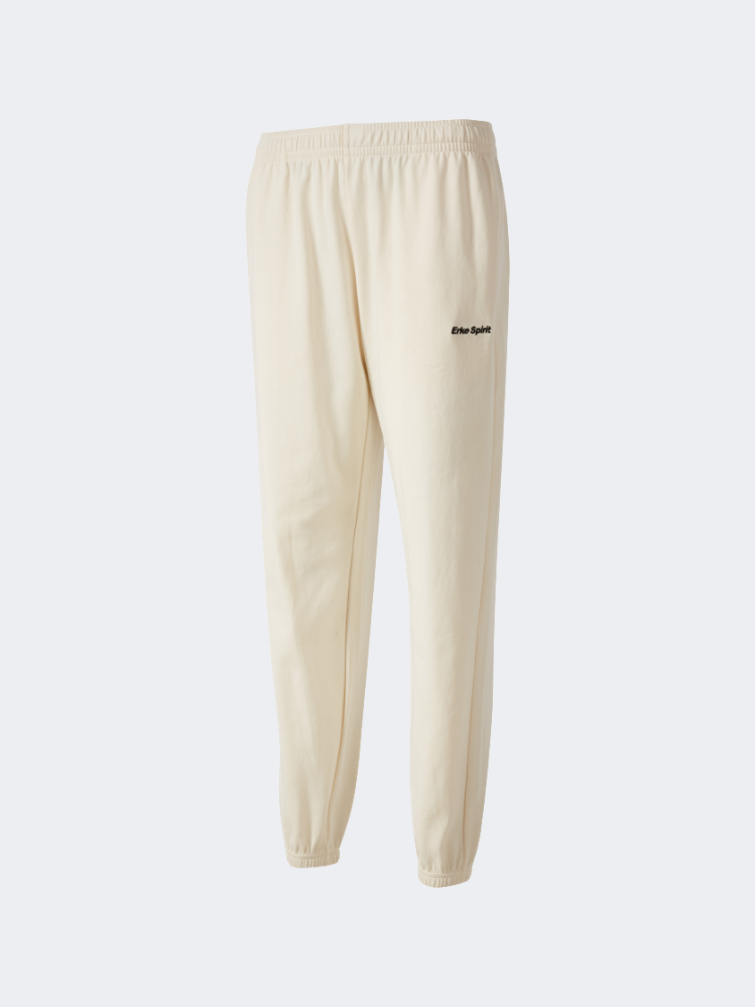 Erke Knitted Cropped Women Lifestyle Pant Off White
