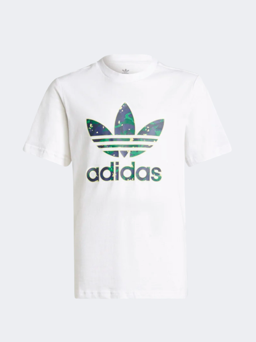 Adidas Allover Print Camo Kids Original T-Shirt White
