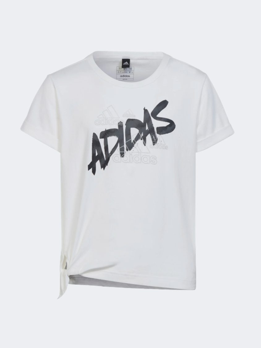 Adidas Dance Knotted Girls Sportswear T-Shirt White/Black