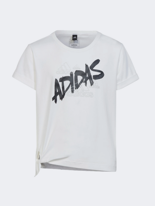 Adidas Dance Knotted Girls Sportswear T-Shirt White/Black