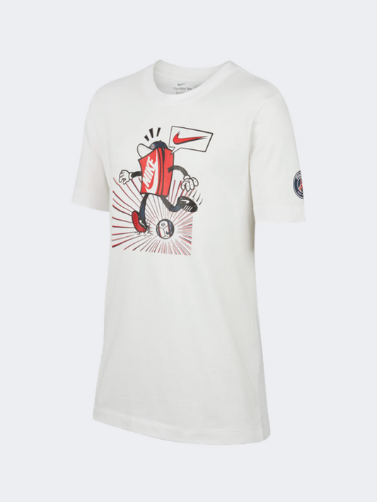 Nike Paris Saint-Germain Boys Football T-Shirt White