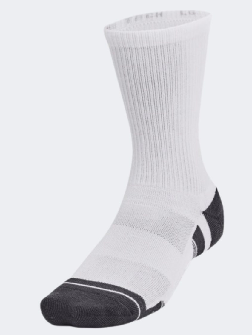 Under Armour Performance Tech 3Pk Unisex Training Sock White/Jet Grey