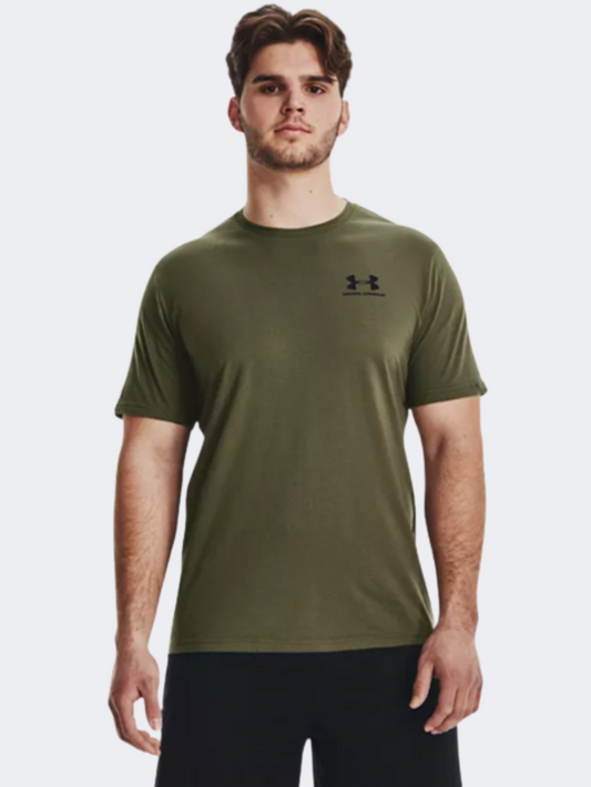 Under Armour Sportstyle Left Chest Men Training T-Shirt Marine Green/Black