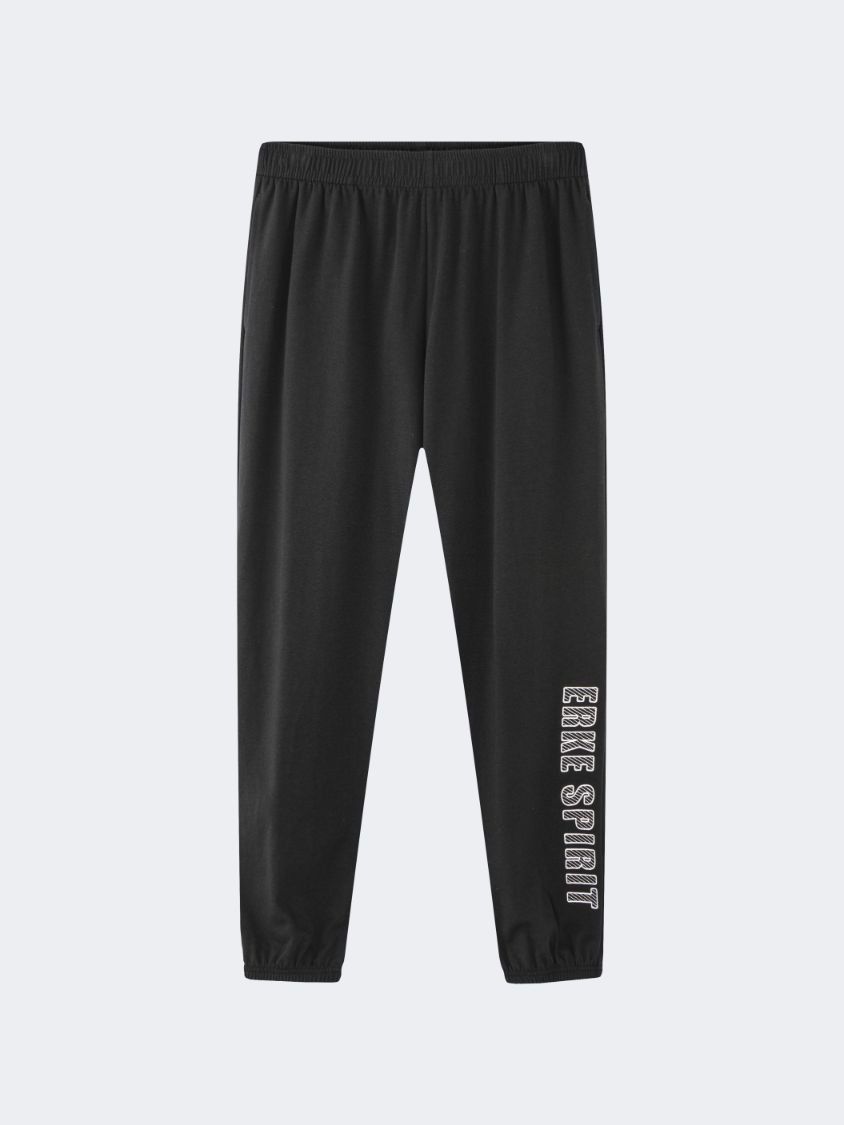 Erke Knitted Women Lifestyle Pant Black