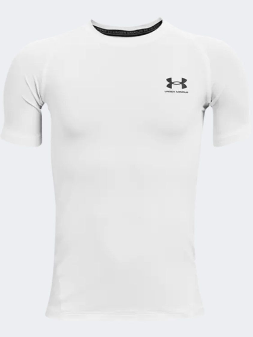 Under Armour  Boys Training T-Shirt White/Black