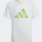 Adidas Hiit Graphic Boys Sportswear T-Shirt White/Pulse Lime
