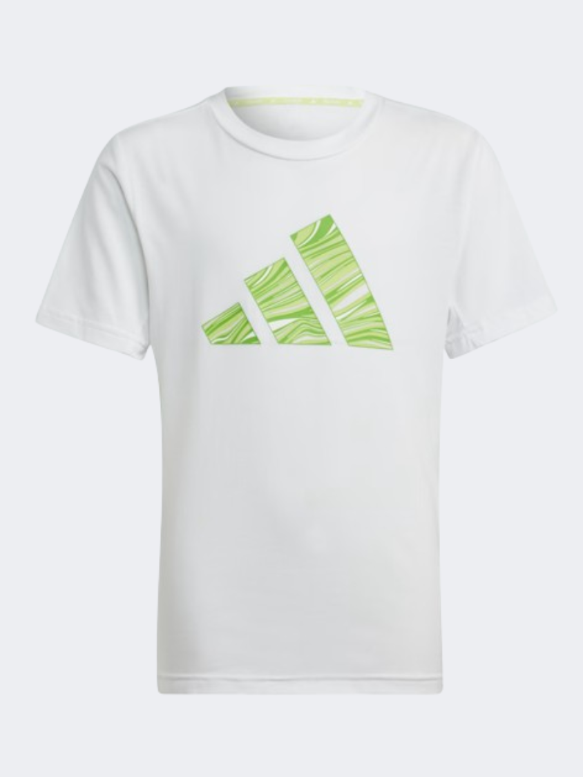 Adidas Hiit Graphic Boys Sportswear T-Shirt White/Pulse Lime