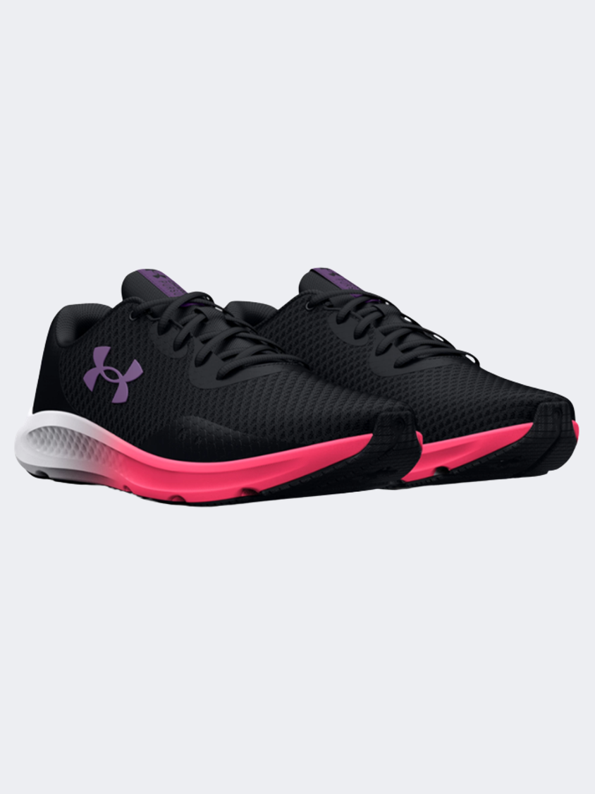 Under armour shoes hot sale black and pink