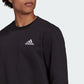 Adidas Essentials Fleece Men Lifestyle Sweatshirt Black/White
