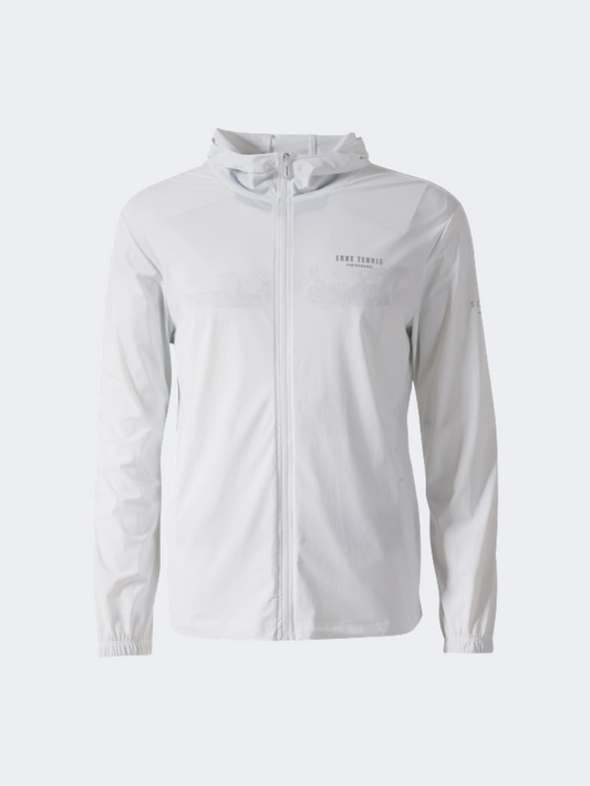 Erke Knitted Sports Men Lifestyle Jacket White