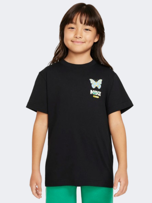 Nike Boy Max Butterfly Girls Lifestyle T-Shirt Black