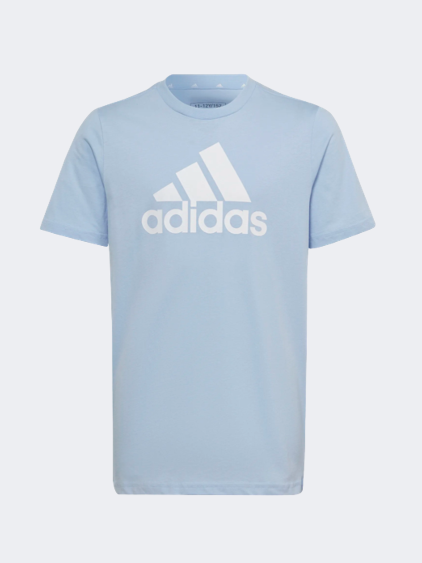 Adidas Essentials Big Logo Gs-Girls Sportswear T-Shirt Blue Dawn