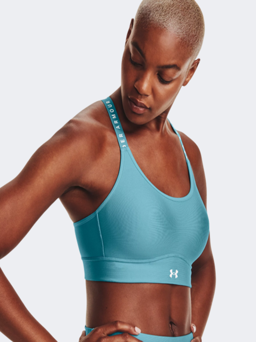 Under Armour Nfinity Mid Covered Women Training Bra Blue/White
