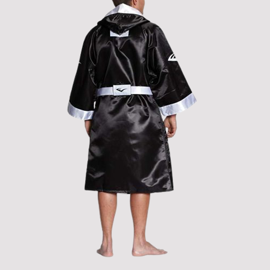 Everlast Full Length With Hood Men Boxing Robe Black/White