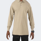 5-11 Brand Professional Men Tactical Polo Long Sleeve Khaki
