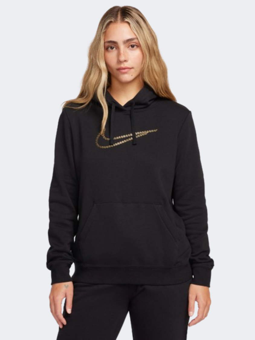 Nike Premium Essential Club Shine Women Lifestyle Hoody Black