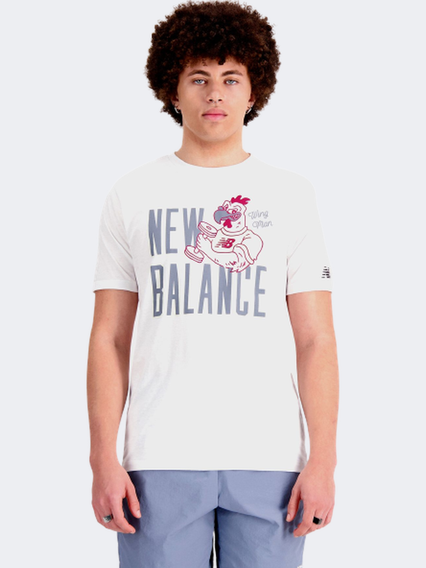 New Balance Tenacity Hearthertech Graph Men Performanc T-Shirt White