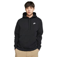 هودي لايف ستايل رجالي Nike Sportswear Club Fleece أسود/أبيض