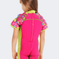 Zoggs Water Wings Floatsuit  Kids Swim Suit Pink/Yellow