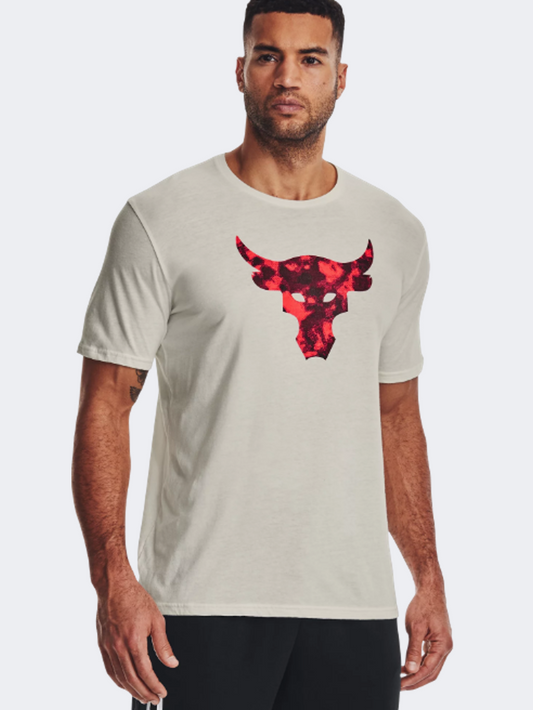Under Armour Project Rock Brahma Bull Men Training T-Shirt Ivory