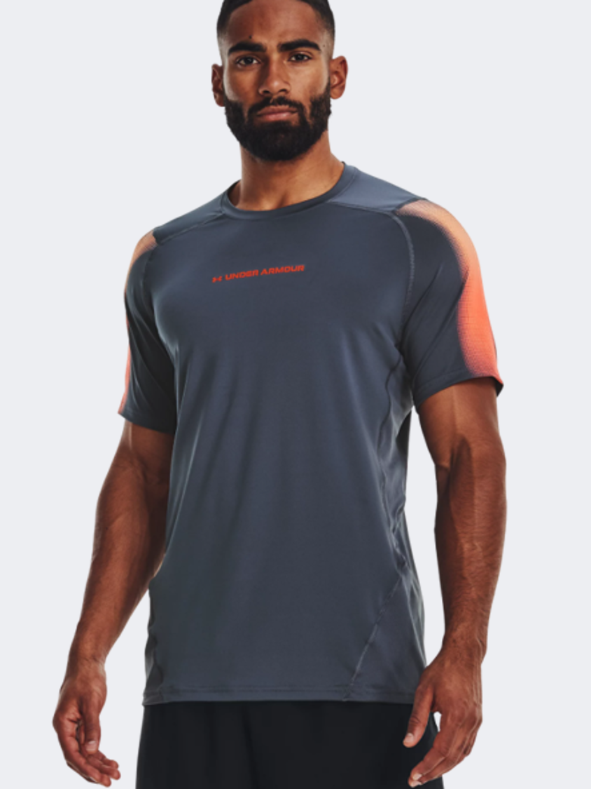 Under Armour Heatgear Fitted Men Training T-Shirt Downpour Grey