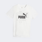 Puma Graphics Number 1 Logo Boys Lifestyle T-Shirt White