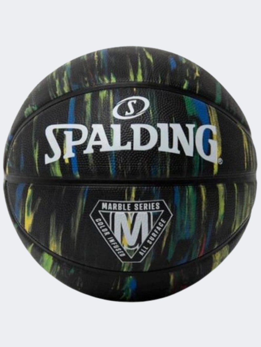 Spalding Marble Series Basketball Ball Black/Blue/Green