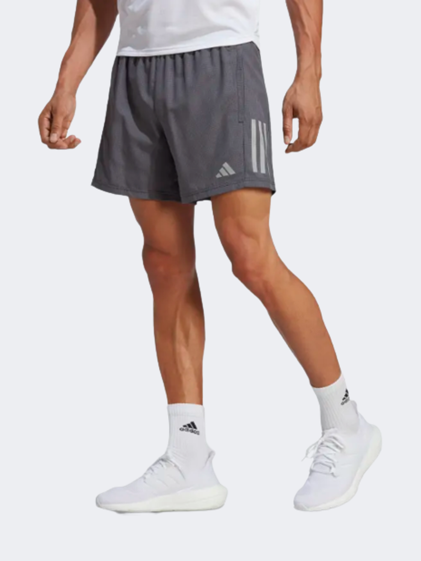 Adidas Own The Run Heather Men Running Short Black Melange