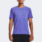 Under Armour Seamless Stride Men Running T-Shirt Royal Reflective