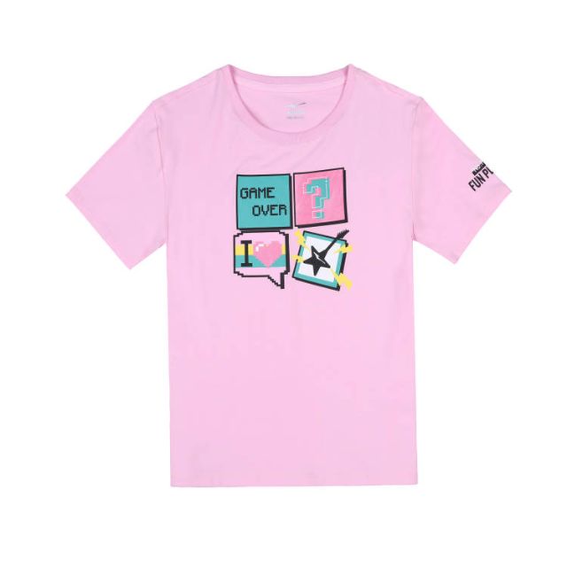 Erke T-Shirt Round Neck Plain Regular Fit Pink