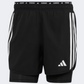 Adidas Own The Run 3S 2 In 1 Men Running Short Black/White