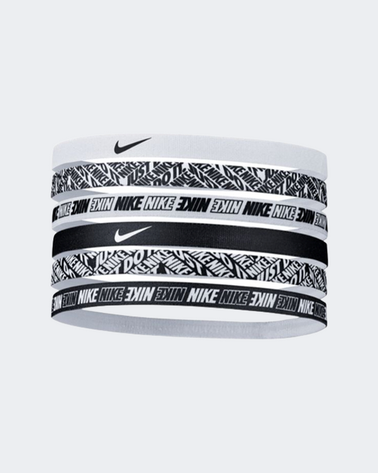 Nike Printed Headbands 6 Pack Women Training Water Bottle White/Black N0002545176Os