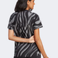 Adidas Abstract Allover Animal Print Women Original T-Shirt Black/Grey