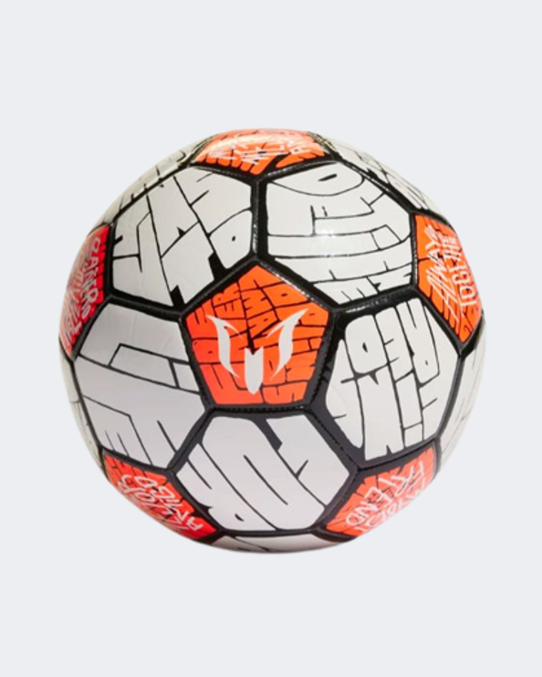 Adidas Messi Club Unisex Football Ball White/Orange He3814