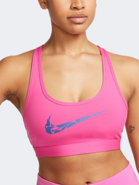 حمالة صدر نسائية للتدريب Nike Swoosh وردي/ملكي